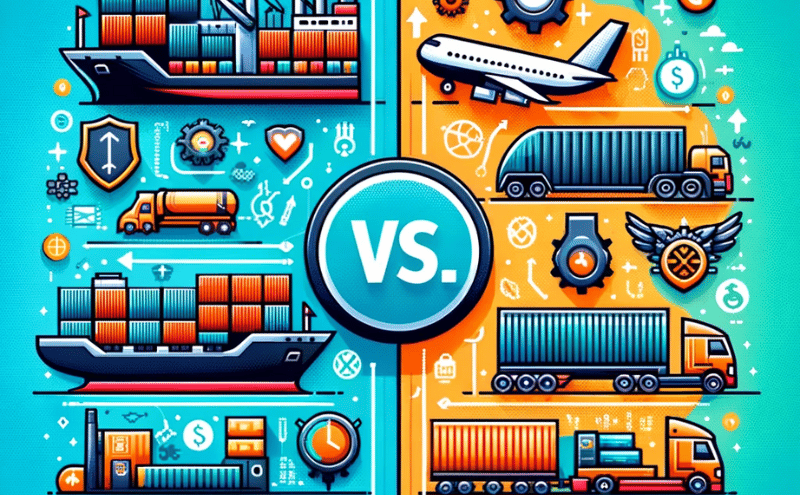 depiction of cargo vs freight